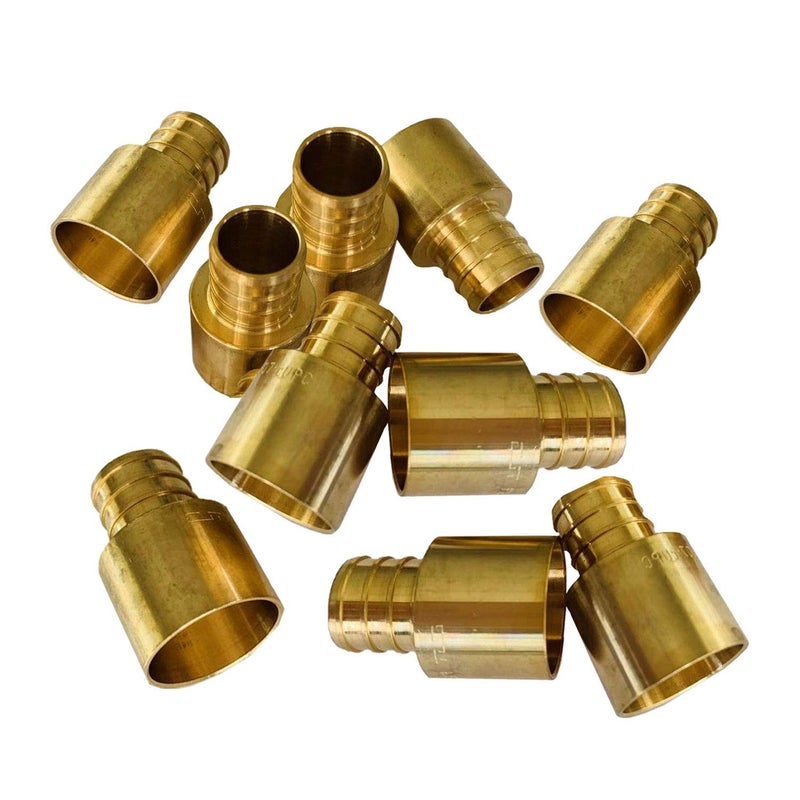 EFIELD 10 Pieces EFIELD Pex Fittings 1/2" x 1/2" Female Sweat Copper Adapter (Over Copper Tube), ASTM F1807,(PEX1807127) - Image 1